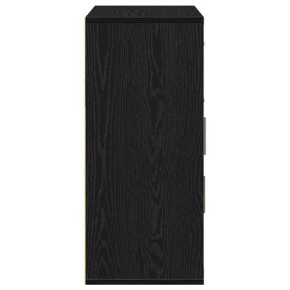 Sideboard with Drawer Black Oak 60 x 31 x 70 cm Engineered Wood