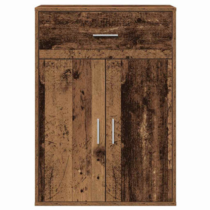 Sideboard with Drawer Old Wood 60 x 30 x 84 cm Engineered Wood