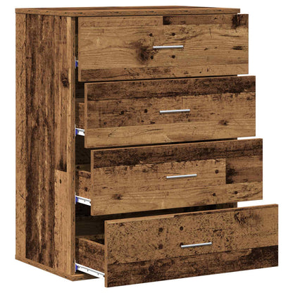 Sideboard with Drawer Old Wood 60 x 39 x 80 cm Engineered Wood