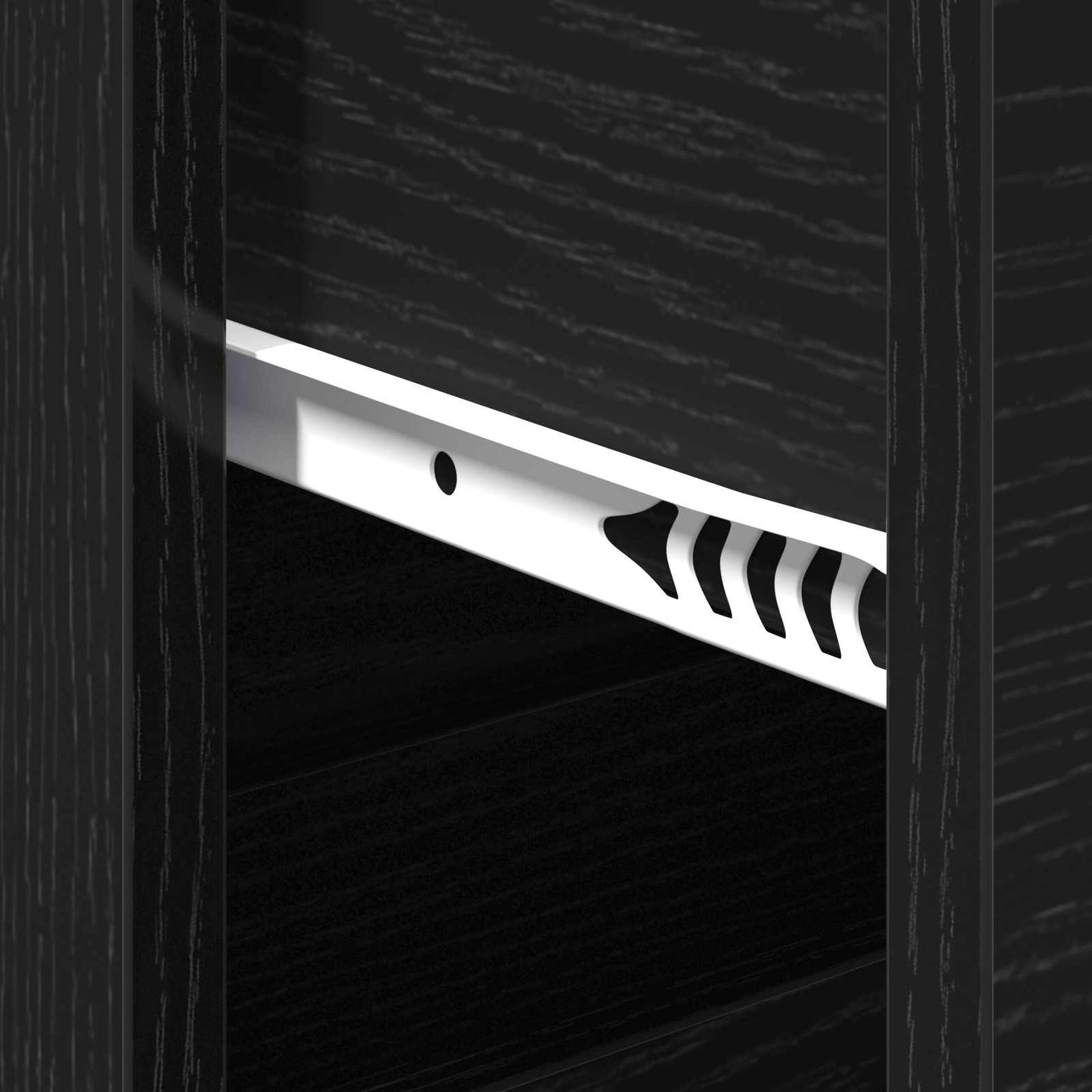 Sideboard with Drawer Black Oak 60 x 39 x 80 cm Engineered Wood