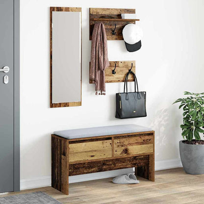 Hallway Furniture Set Old Wood 90 x 31 x 46.5 cm