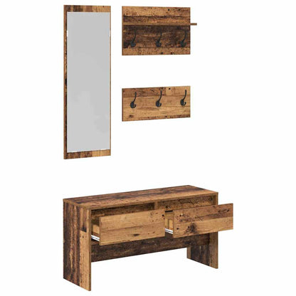 Hallway Furniture Set Old Wood 90 x 31 x 46.5 cm