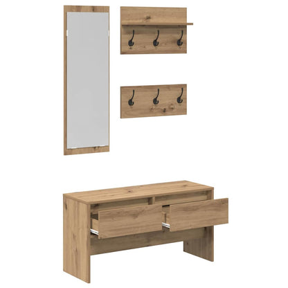 Hallway Furniture Set Artisian Oak 90 x 31 x 46.5 cm