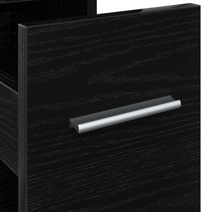 Slim Bathroom Cupboard Black oak 22 x 44 x 61.5 cm
