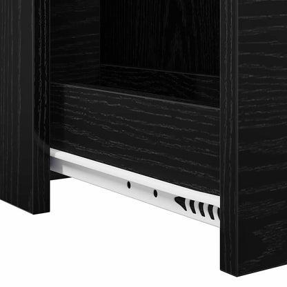 Slim Bathroom Cupboard Black oak 22 x 44 x 61.5 cm