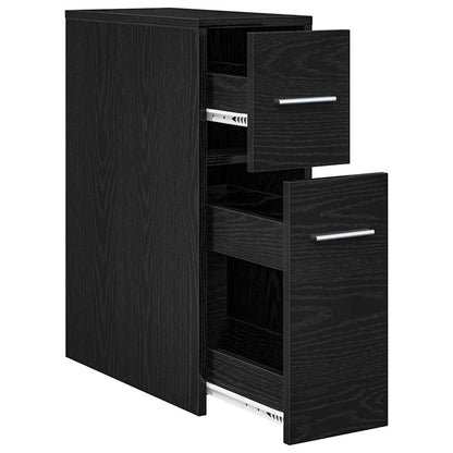 Slim Bathroom Cupboard Black oak 22 x 44 x 61.5 cm