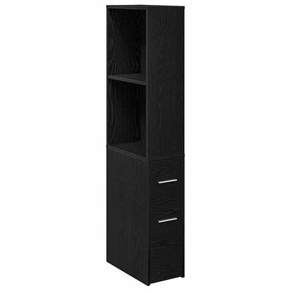 Narrow Bathroom Cupboard Black oak 22 x 41 x 135 cm