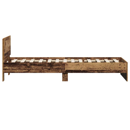 Bed Frame with Headboard Old Wood 90 x 200 cm Engineered Wood