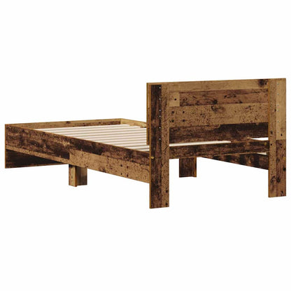 Bed Frame with Headboard Old Wood 90 x 190 cm Engineered Wood