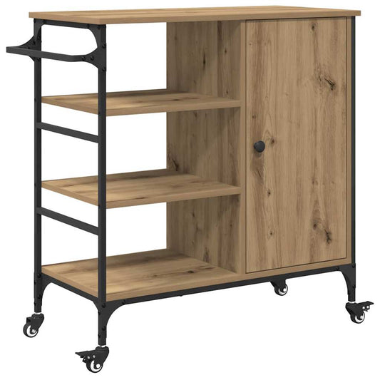 Kitchen Trolley Artisan Oak 87.5 x 39 x 84.5 cm Engineered Wood