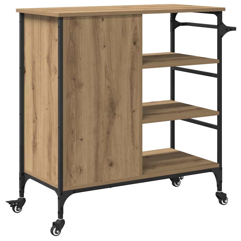 Kitchen Trolley Artisan Oak 87.5 x 39 x 84.5 cm Engineered Wood