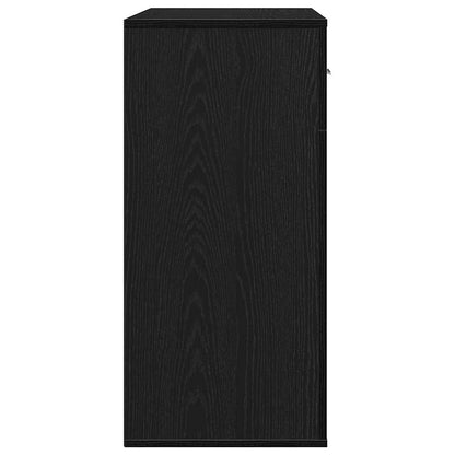 Sideboard with Drawer Black Oak 78 x 38 x 80 cm Engineered Wood