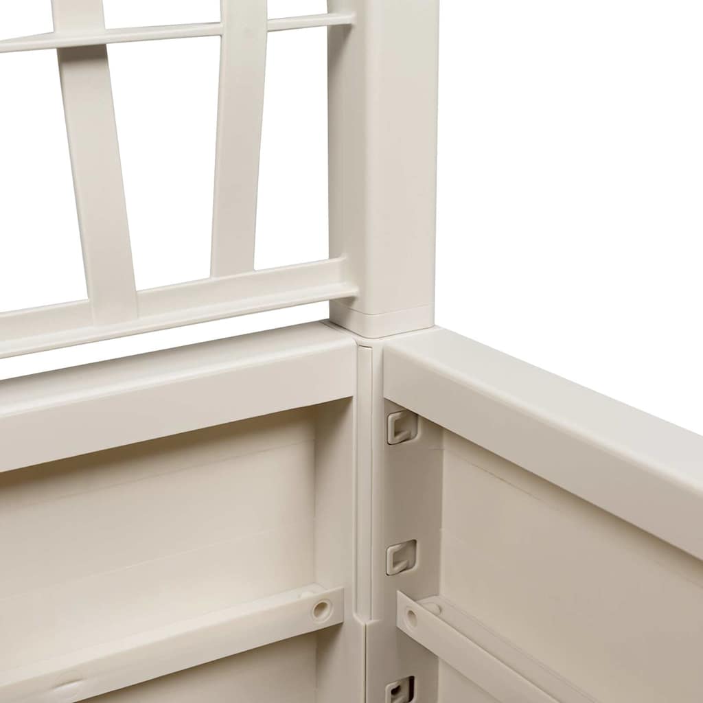 Garden Planter with Trellis White 36 x 36 x 140 cm PP