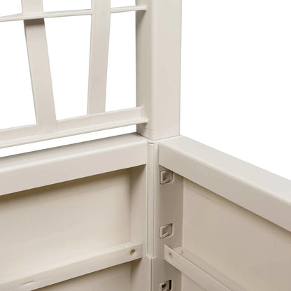 Garden Planter with Trellis White 36 x 36 x 140 cm PP