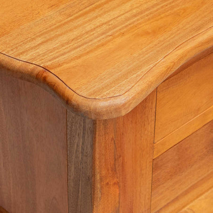 Side Table Natural 23.82 x 11.81 x 24.02 in Solid Mahogany Wood