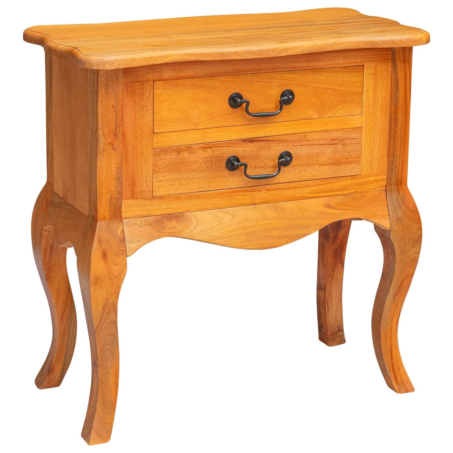 Side Table Natural 23.82 x 11.81 x 24.02 in Solid Mahogany Wood