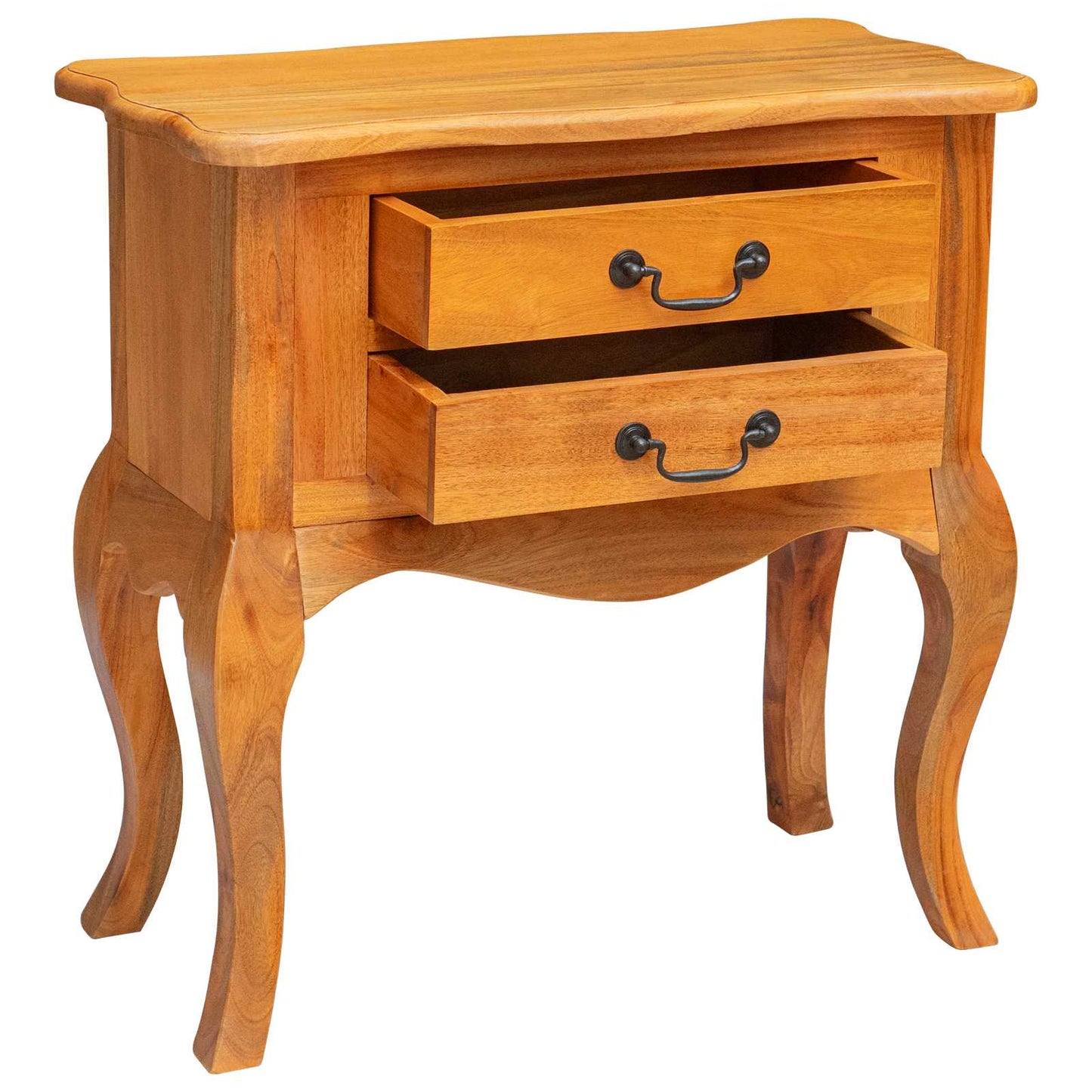 Side Table Natural 23.82 x 11.81 x 24.02 in Solid Mahogany Wood
