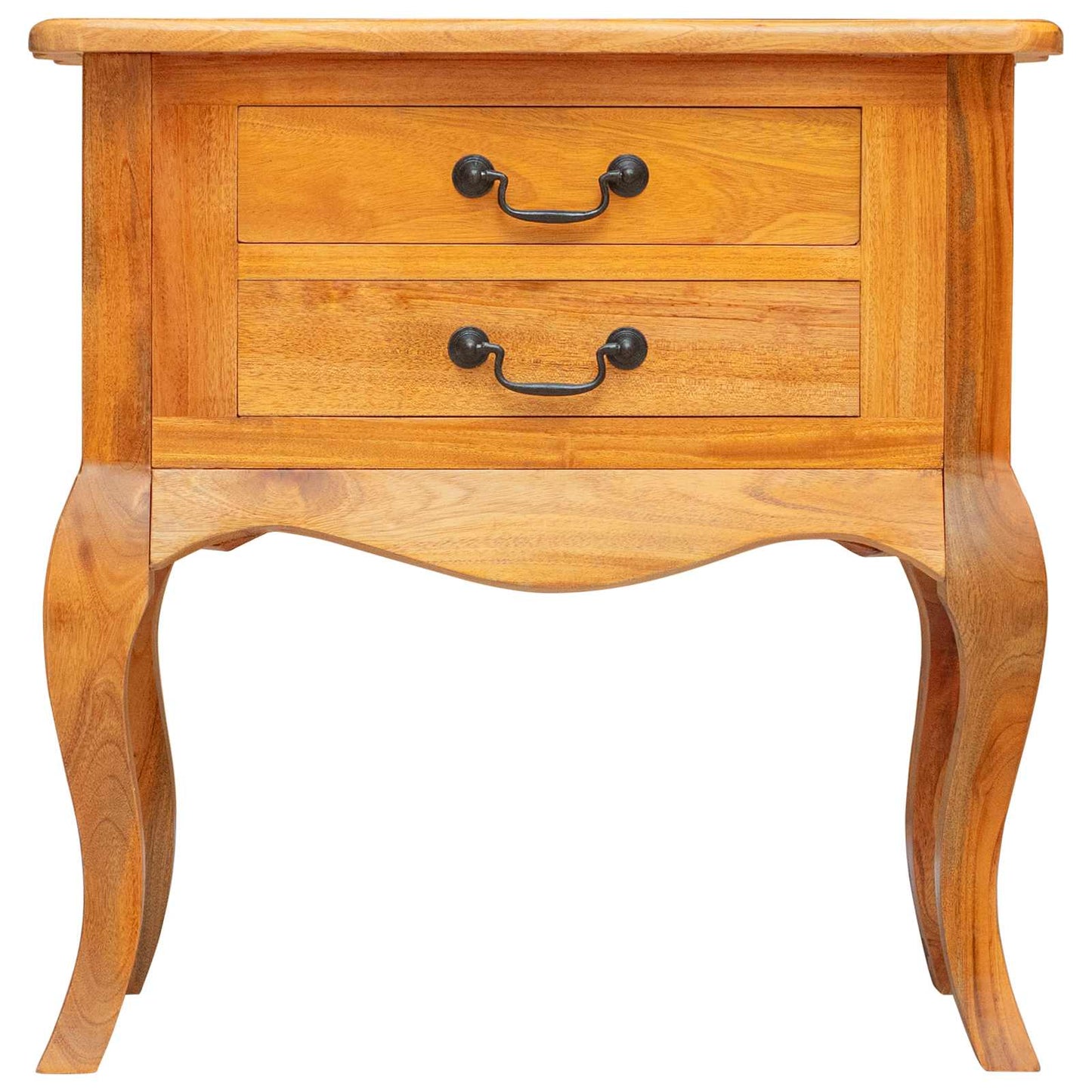 Side Table Natural 23.82 x 11.81 x 24.02 in Solid Mahogany Wood