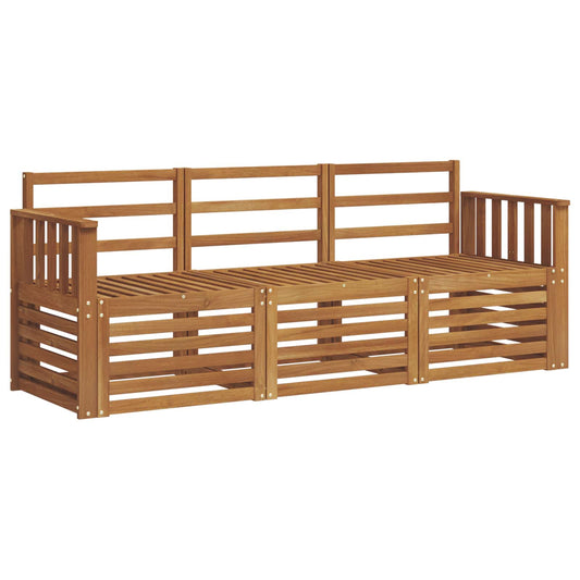 Sofa Sets 3 pcs Natural Solid Acacia Wood