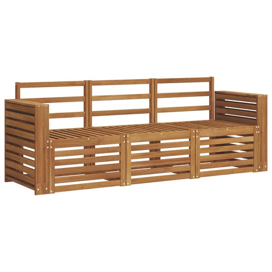 Sofa Sets 3 pcs Natural Solid Acacia Wood