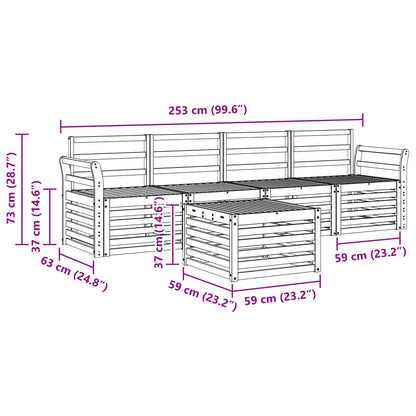 Sofa Sets Natural Solid Acacia Wood