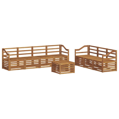 Sofa Sets 8 pcs Natural Solid Acacia Wood