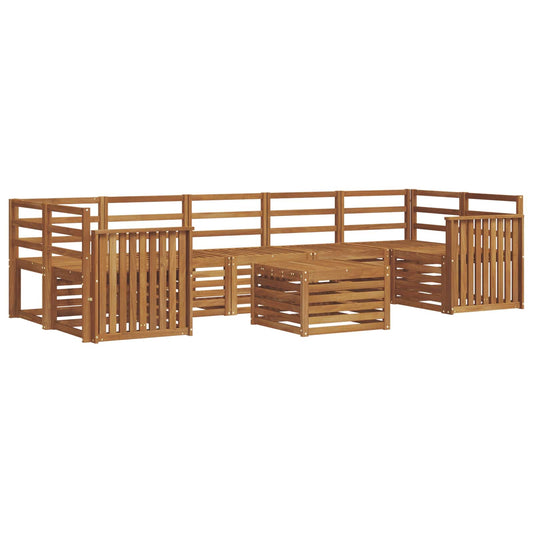 Outdoor Sofa Set 8 pcs Natural Solid Acacia Wood