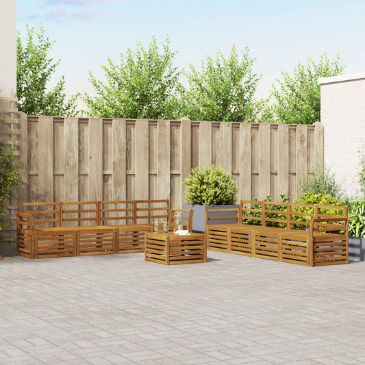 Outdoor Sofa Set 9 pcs Natural