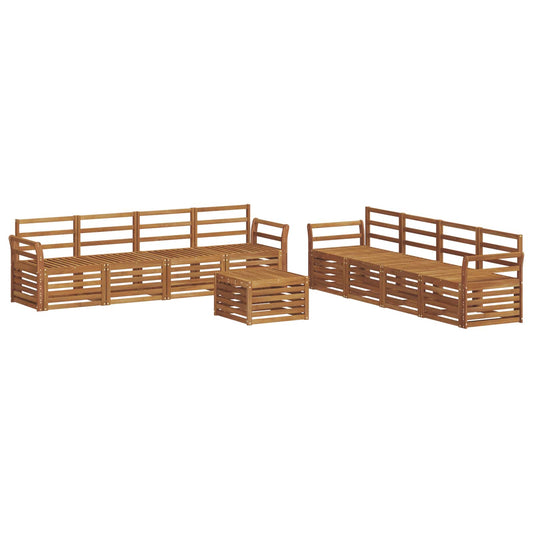 Outdoor Sofa Set 9 pcs Natural