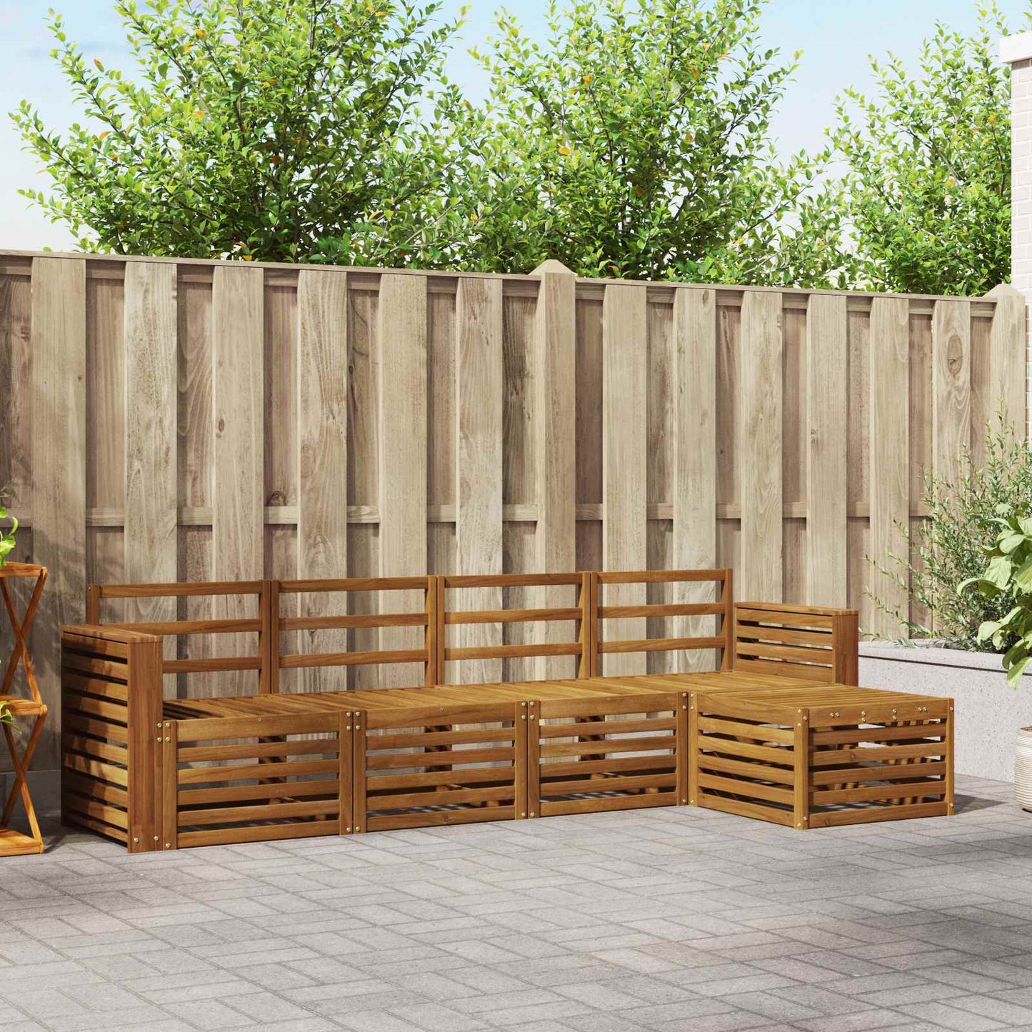 Outdoor Sofa Set 5 pcs Natural