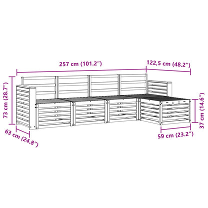 Outdoor Sofa Set 5 pcs Natural