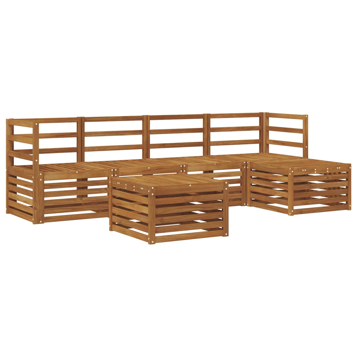 Outdoor Sofa Set 6 pcs Natural
