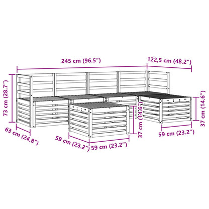 Outdoor Sofa Set 6 pcs Natural