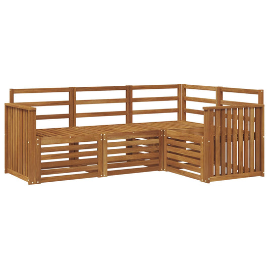 Outdoor Sofa Set 4 pcs Natural Polyester