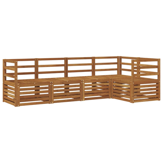 Outdoor Sofa Set 5 pcs Natural Polyester