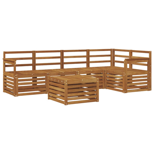 Outdoor Sofa Set 6 pcs Natural Polyester