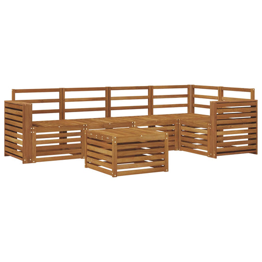 Outdoor Sofa Set 6 pcs Natural Polyester