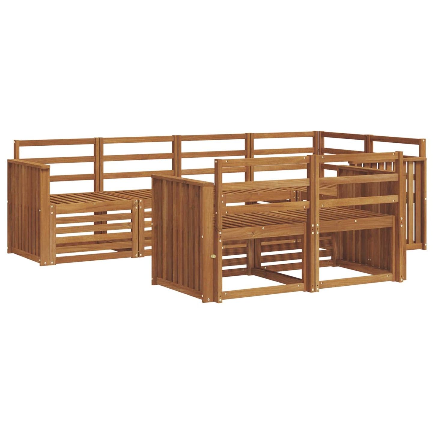 Sectional Sofa Set 7 pcs Natural