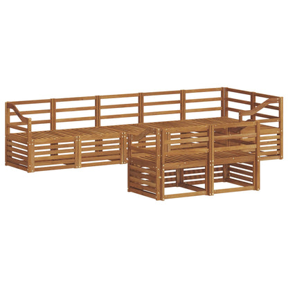 Sofa Sets 8 pcs Natural Solid Acacia Wood