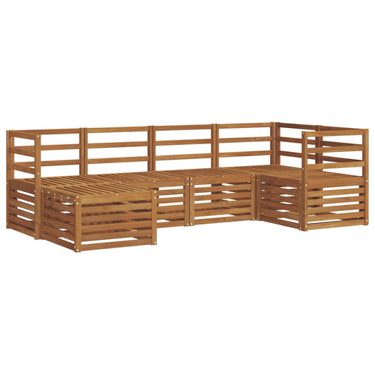 Outdoor Sofa Set 6 pcs Natural Polyester