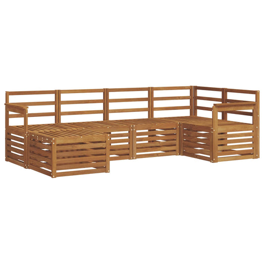 Outdoor Sofa Set 6 pcs Natural Polyester