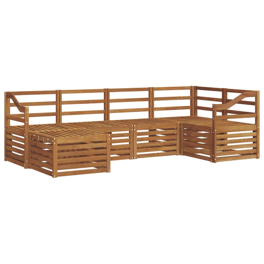 Outdoor Sofa Set 6 pcs Natural Polyester