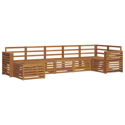 Sectional Sofa Set 7 pcs Natural Solid Acacia Wood