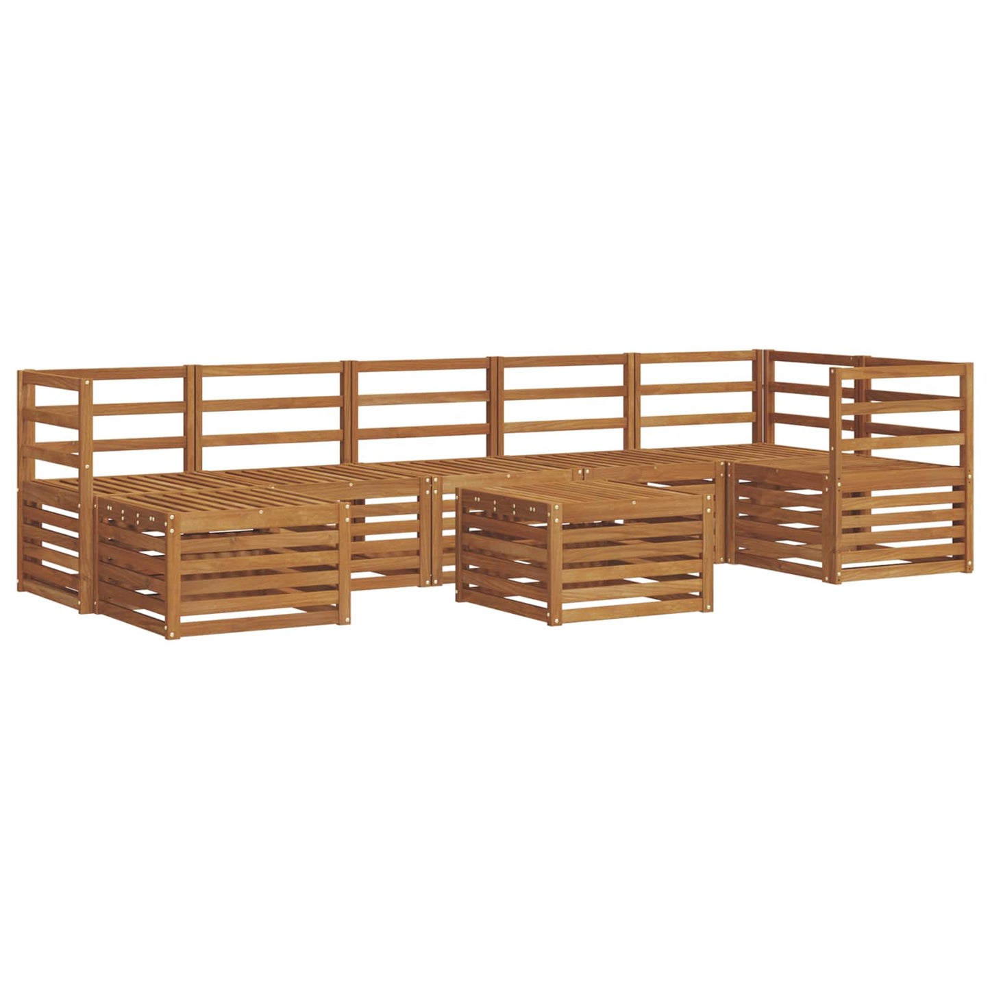 Outdoor Sofa Set 8 pcs Natural Solid Acacia Wood