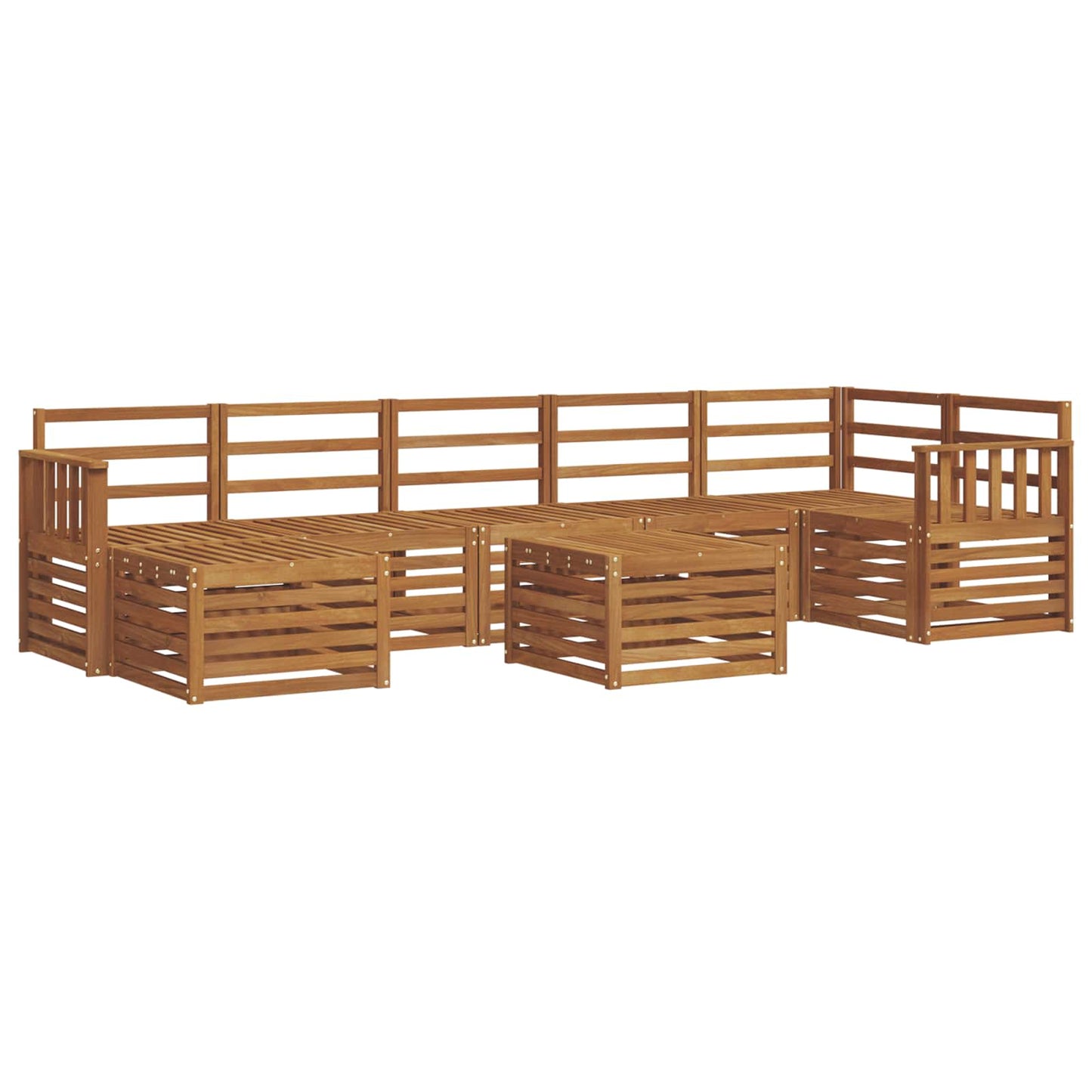 Outdoor Sofa Set 8 pcs Natural Solid Acacia Wood