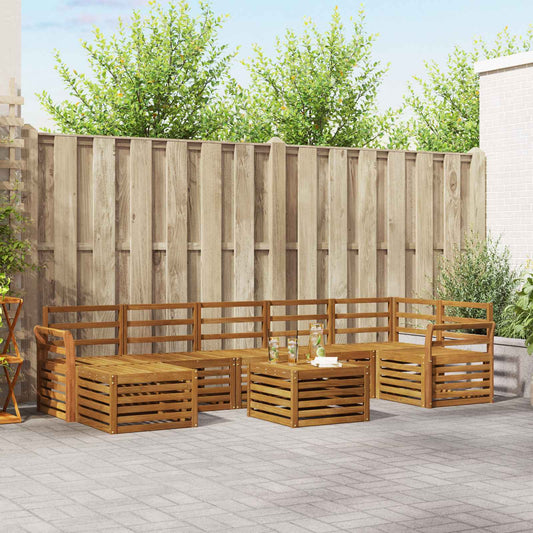 Outdoor Sofa Set 8 pcs Natural
