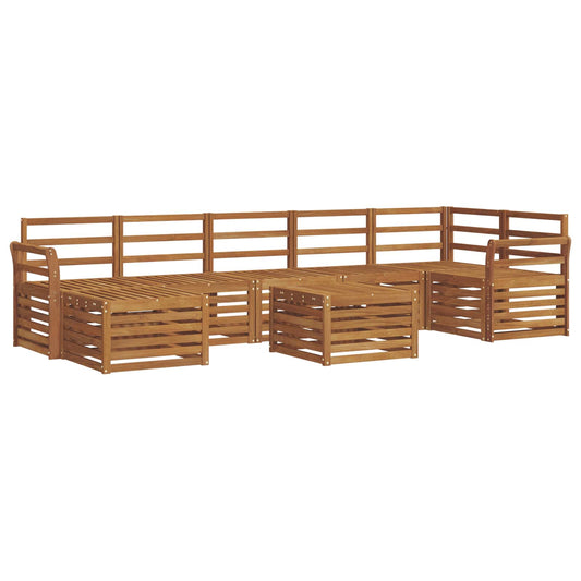Outdoor Sofa Set 8 pcs Natural