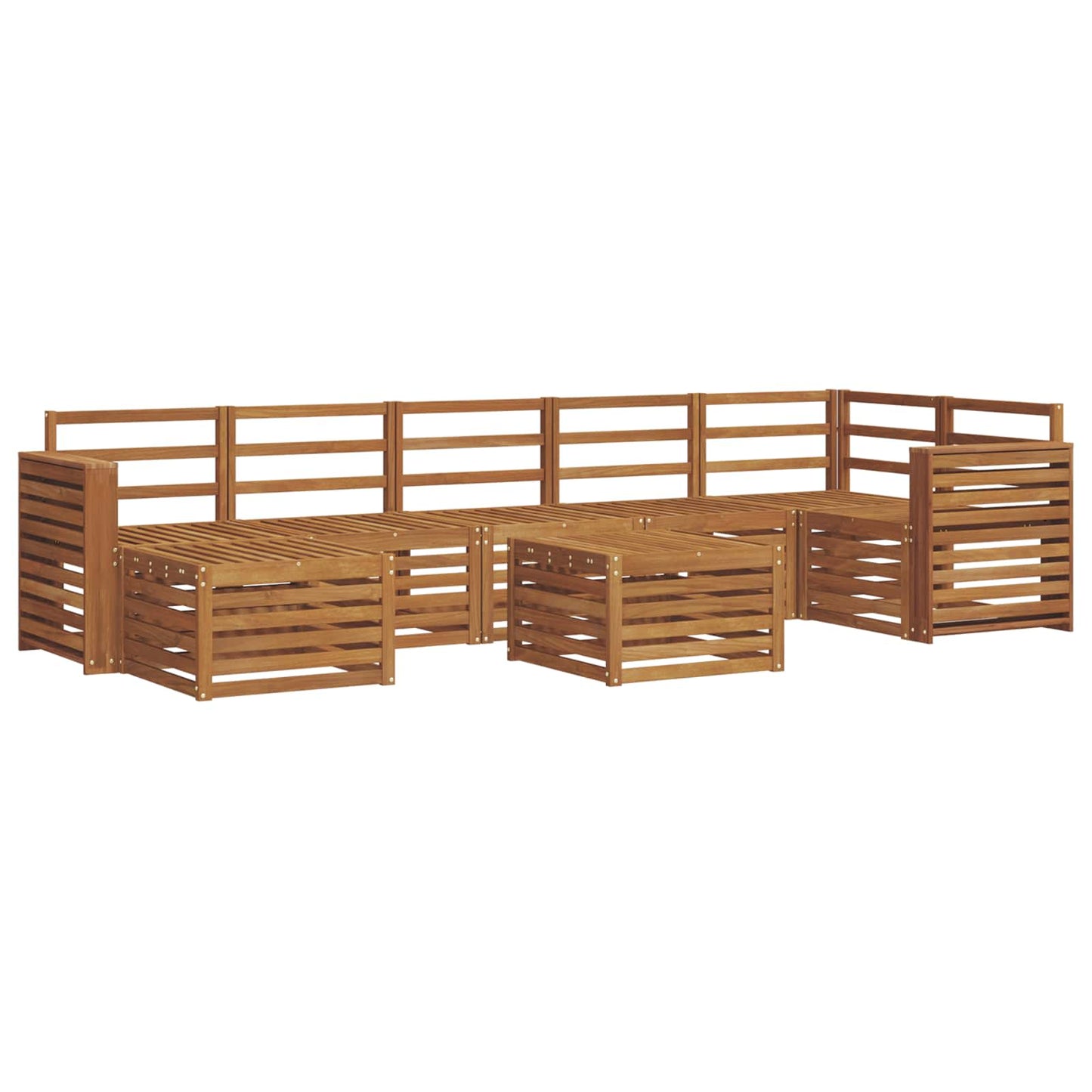 Outdoor Sofa Set 8 pcs Natural Solid Acacia Wood