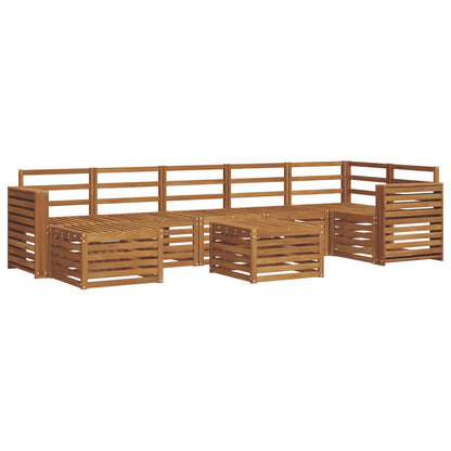 Outdoor Sofa Set 8 pcs Natural Solid Acacia Wood