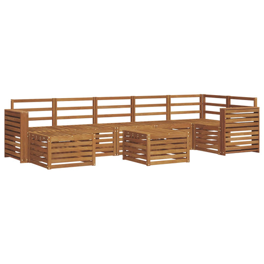 Outdoor Sofa Set 8 pcs Natural